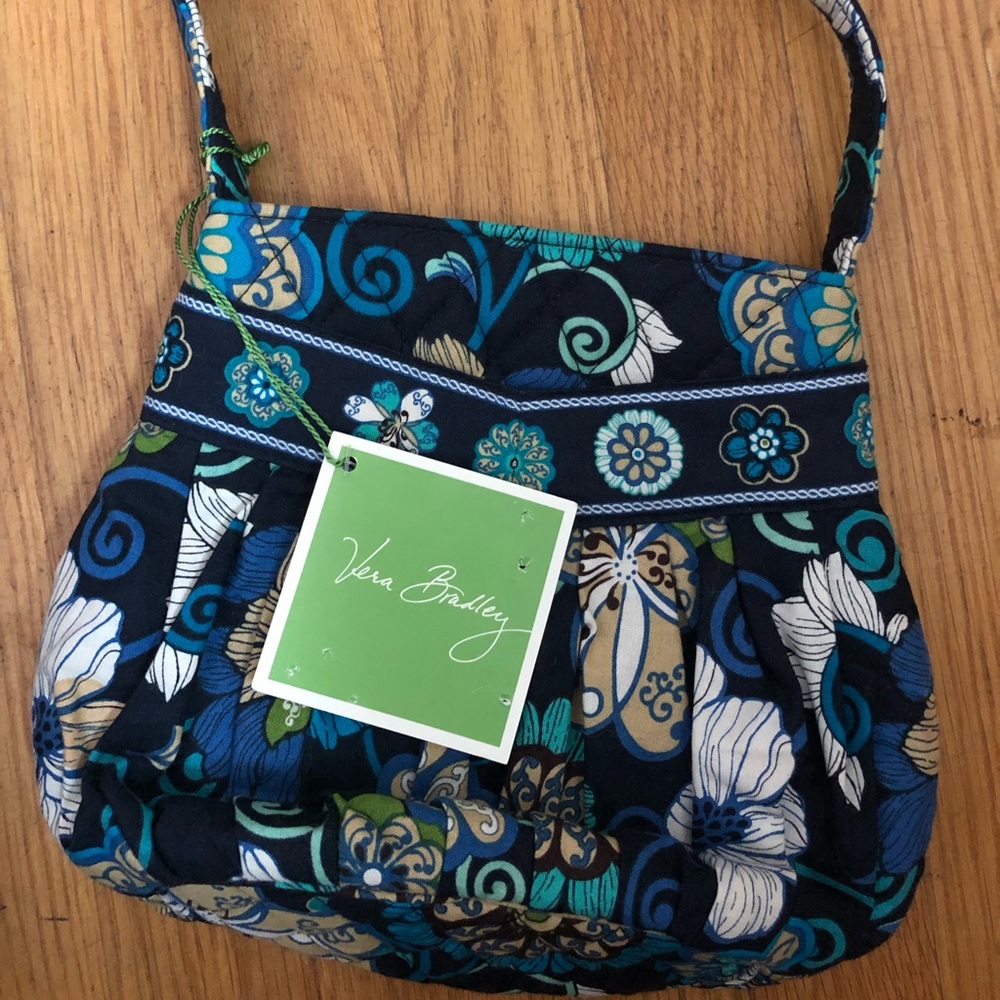 NWT Vera Bradley Hannah Mod Floral Blue Handbag
